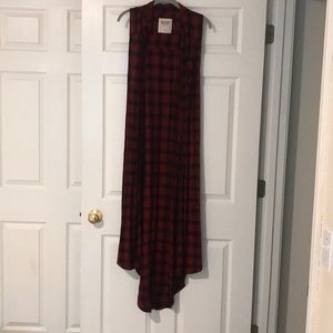 Long sleeveless Flannel